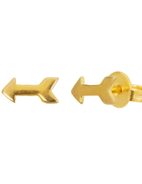 Une A Une boa arrow earrings - gold