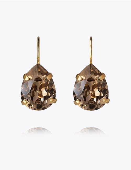 Caroline Svedbom mini drop clasp earrings - gold greige