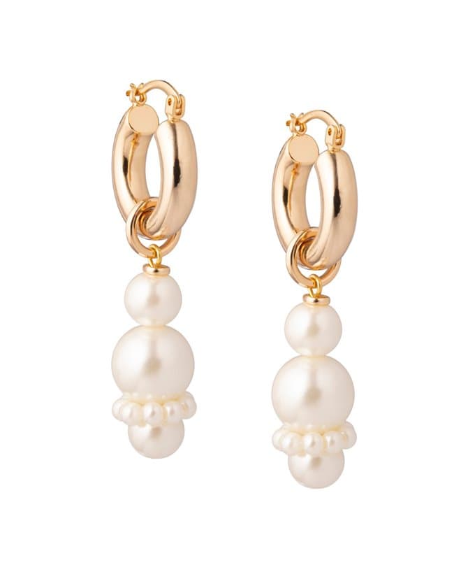 Shrimps Clothing ray earrings - cream