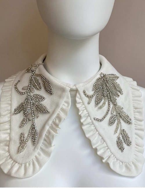 Claire Mischevani collar - ivory embellished