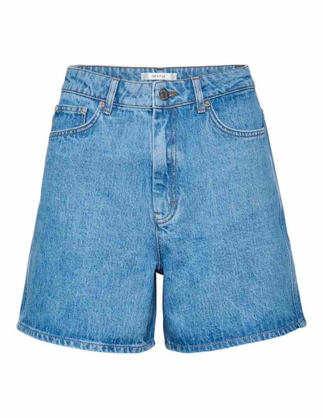 Gestuz denagz hw shorts - washed mid blue