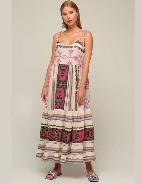 Pearl & Caviar zakar maxi strap dress - fuchsia