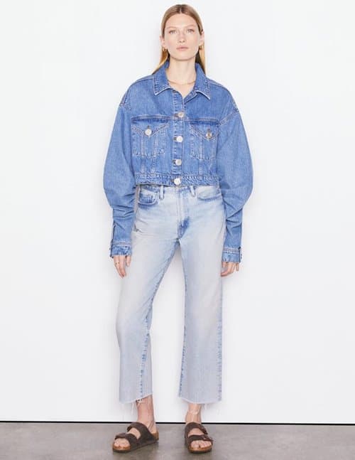 Frame Jeans le jane crop raw afer - luster