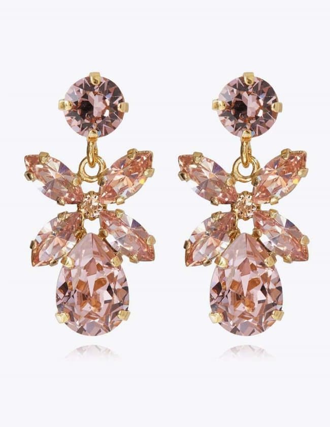 Caroline Svedbom mini dione earrings - vintage rose