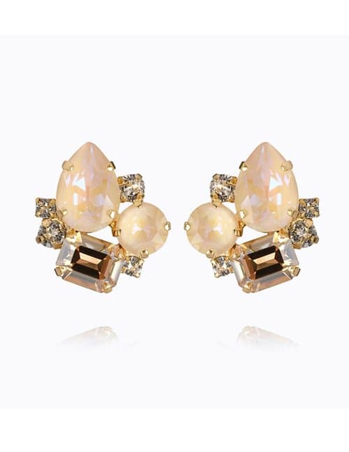 Caroline Svedbom angelina earrings - gold ivory delite combo