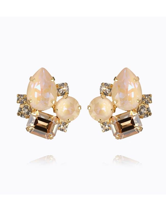 Caroline Svedbom angelina earrings - gold ivory delite combo