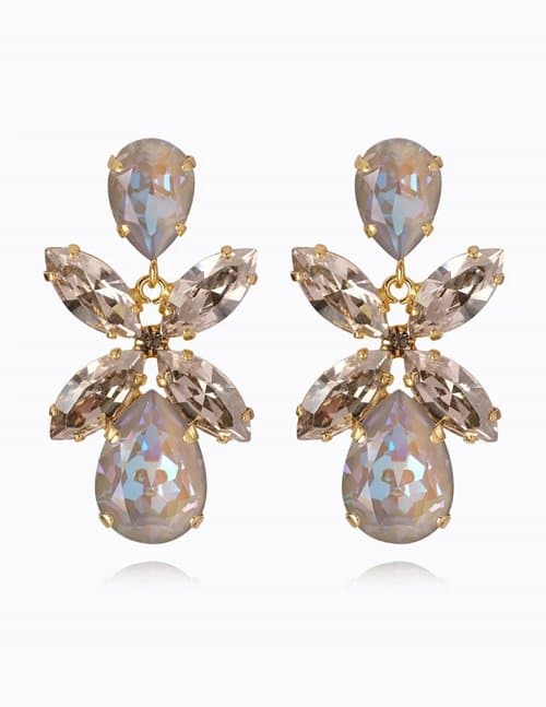 Caroline Svedbom dione earrings - rhodium / serene delite