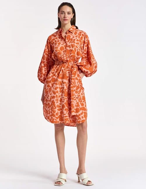 Essentiel Antwerp bemerald shirt dress - salmon pink