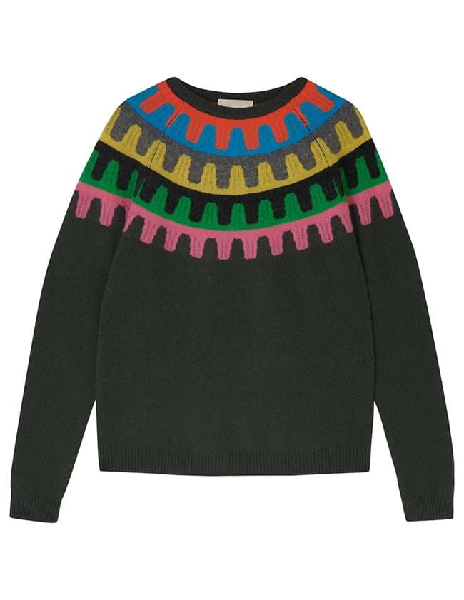 Jumper 1234 rick rack yoke jumper - khaki