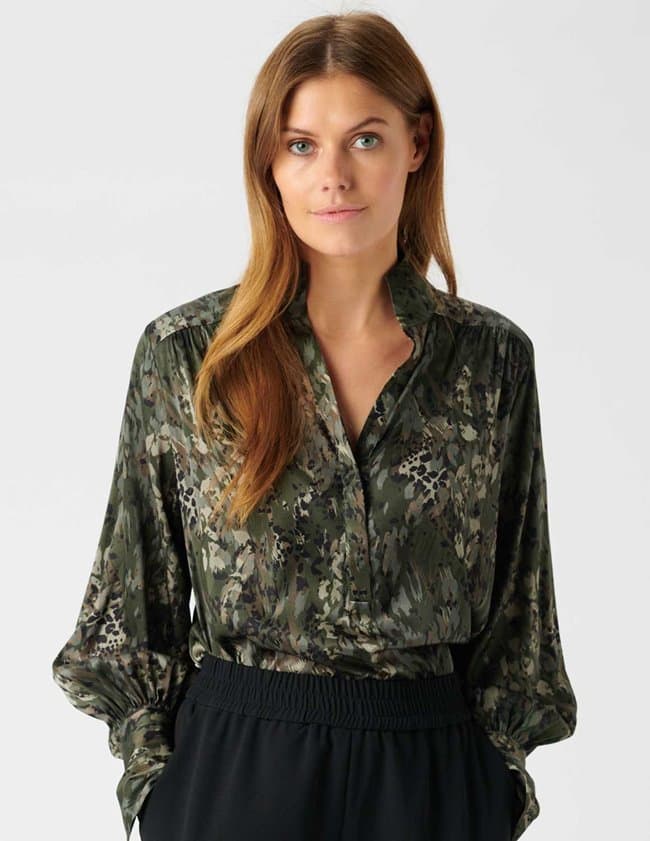 Dea Kudibal marikka silk blouse - ozelot beetle