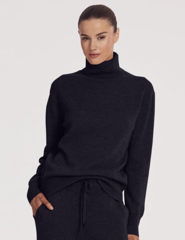 360 Cashmere catelynn jumper - black