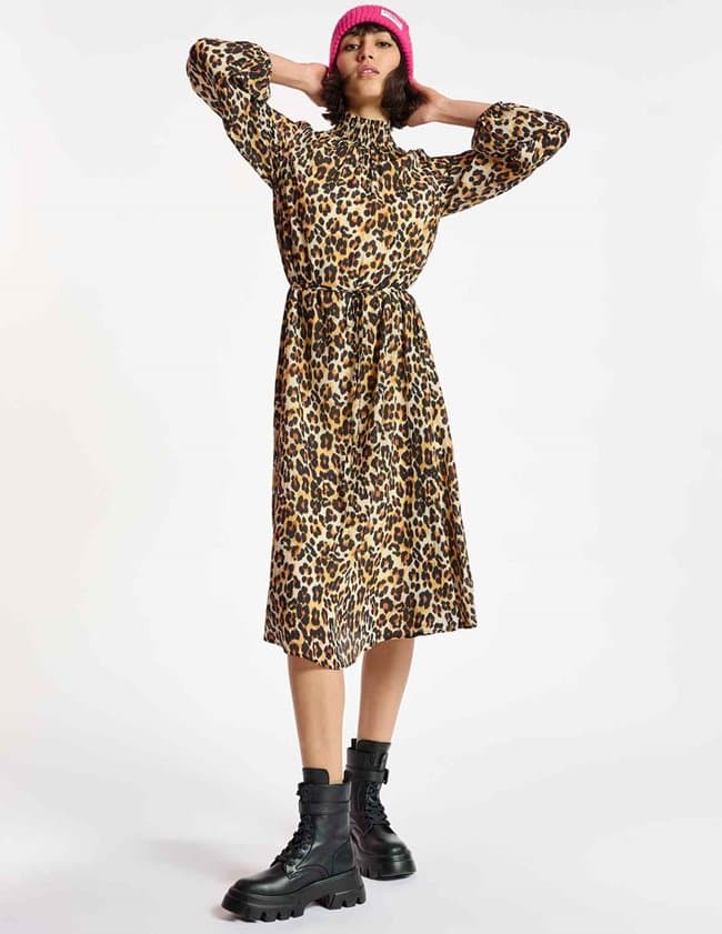 Essentiel Antwerp cheer dress - leopard print