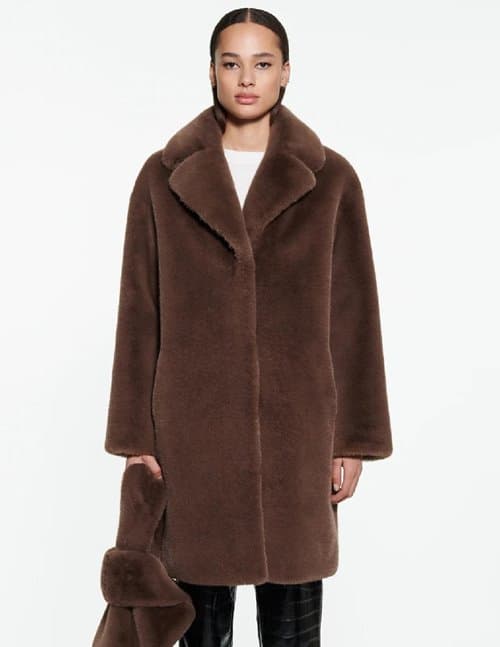 Stand Studio camille cocoon coat - mole brown