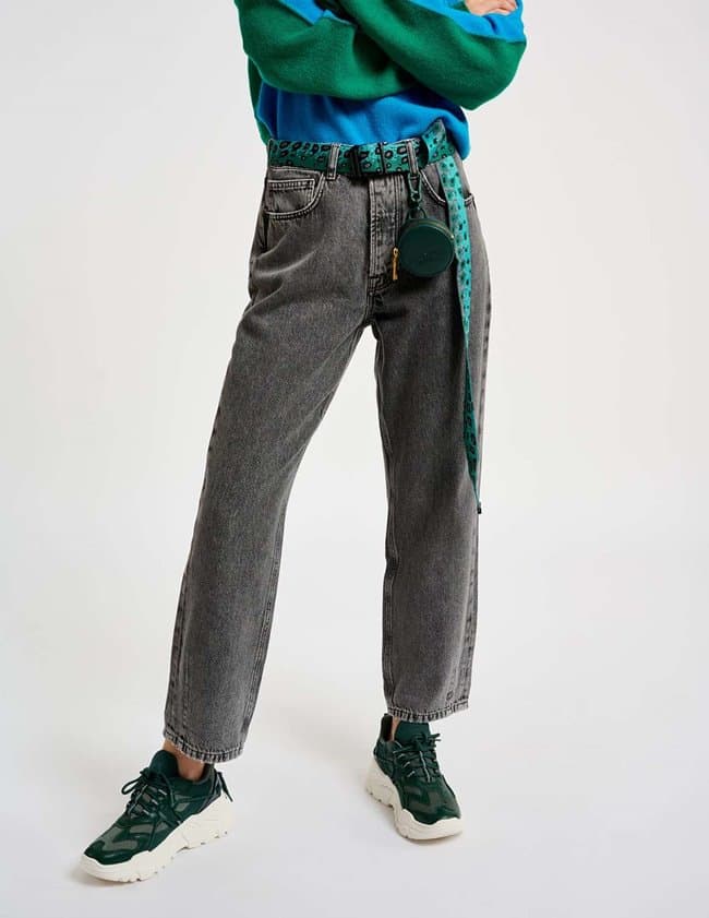 Essentiel Antwerp castor straight - leg cropped jeans - grey