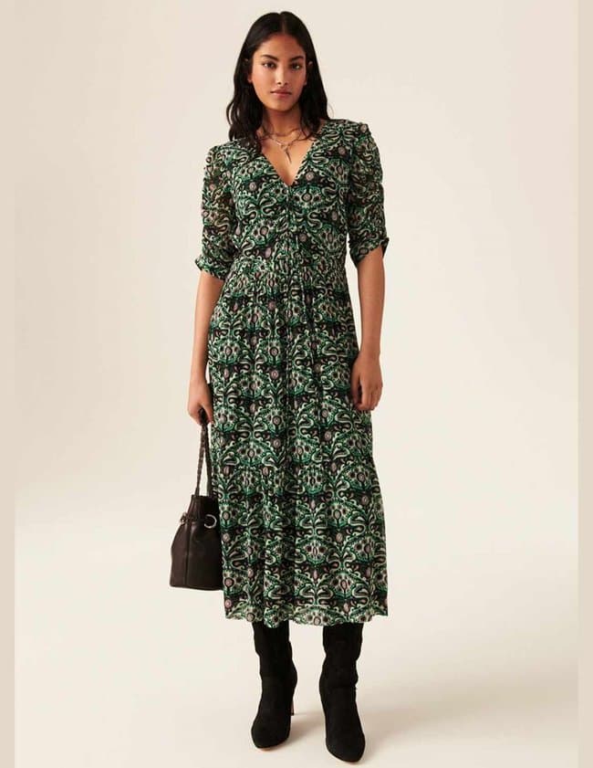 ba&sh fine dress - green