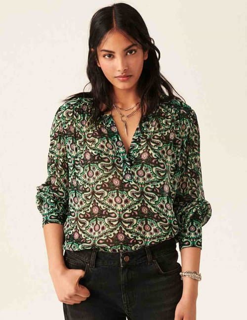 ba&sh fel shirt - green