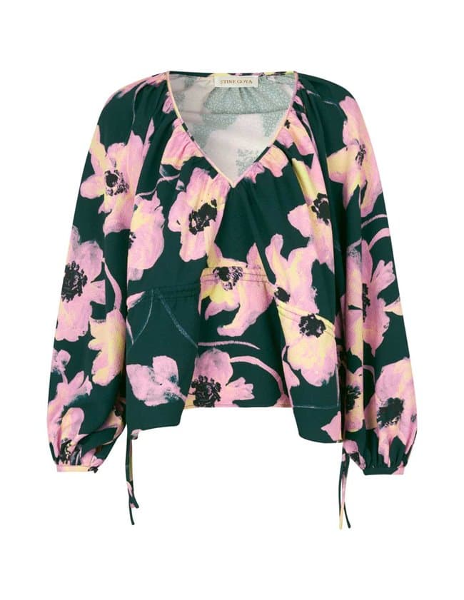 Stine Goya eveline top - flower green