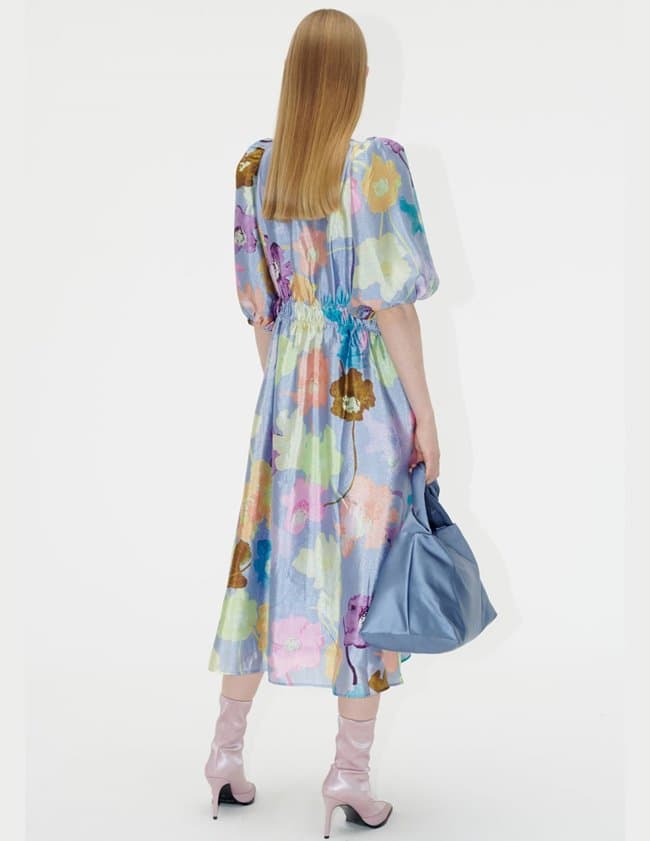 Stine Goya Elizabeth dress - flower blue