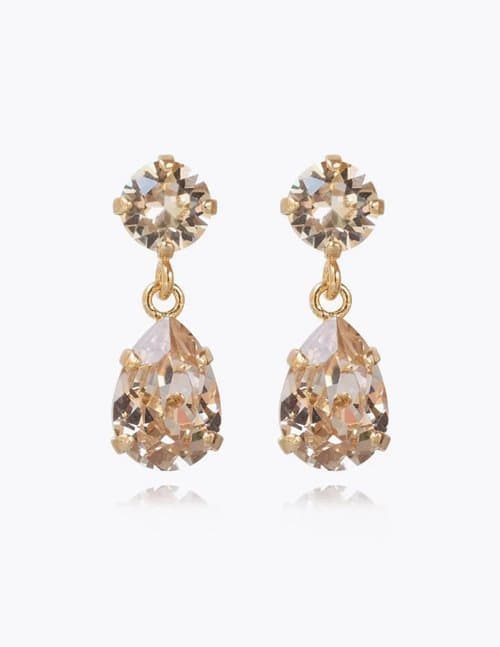 Caroline Svedbom mini drop earrings - gold silk