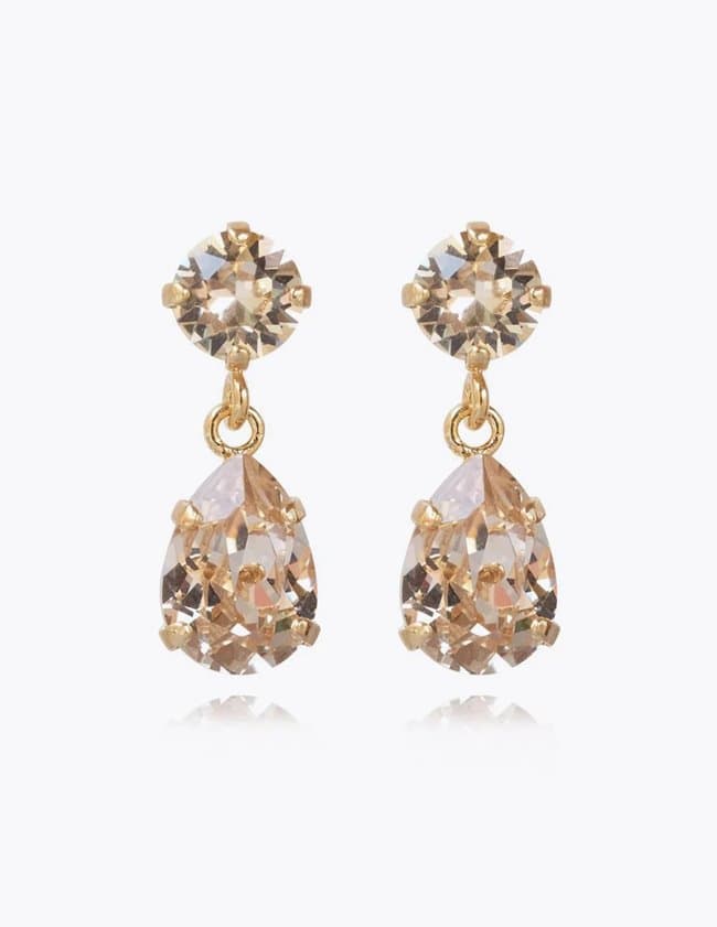 Caroline Svedbom mini drop earrings - gold silk