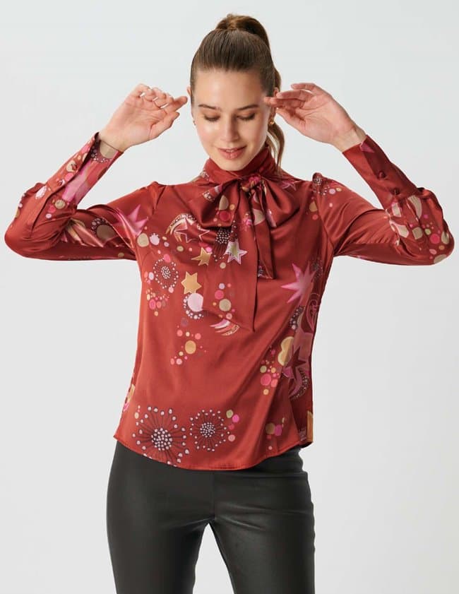 Dea Kudibal elsa silk blouse - sky raspberry