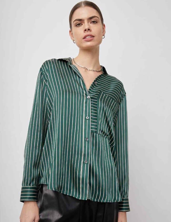 Rails spencer shirt - forest stripe