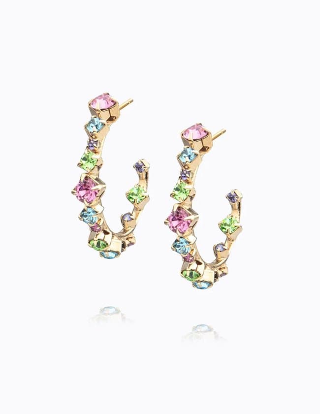 Caroline Svedbom mini antonia earrings - gold rainbow