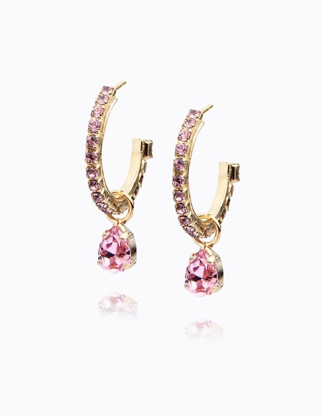 Caroline Svedbom tracy loop earrings - gold rose