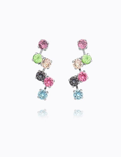 Caroline Svedbom fiona earrings - rhodium rainforest