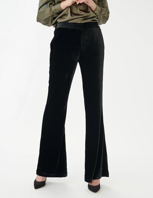 Dea Kudibal nebraska flared velvet trousers - black