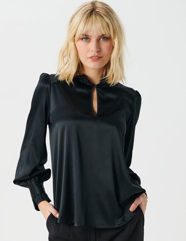 Dea Kudibal merle silk blouse - black