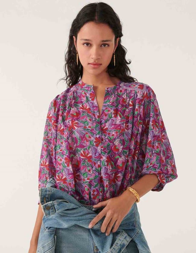 ba&sh Amedee shirt - violet