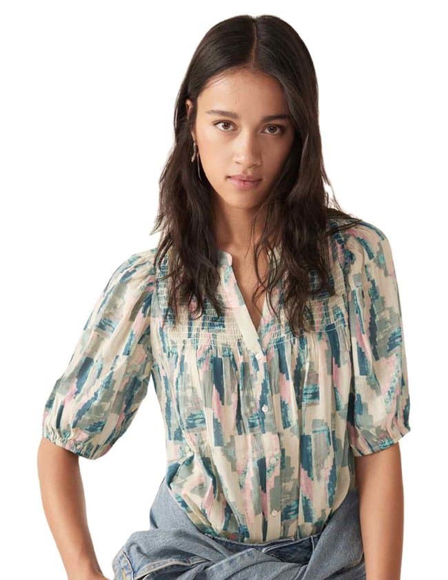 ba&sh teodor shirt - turquoise