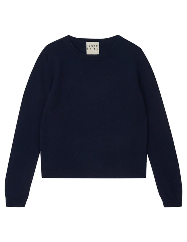 Jumper 1234 heart patch crew jumper - navy