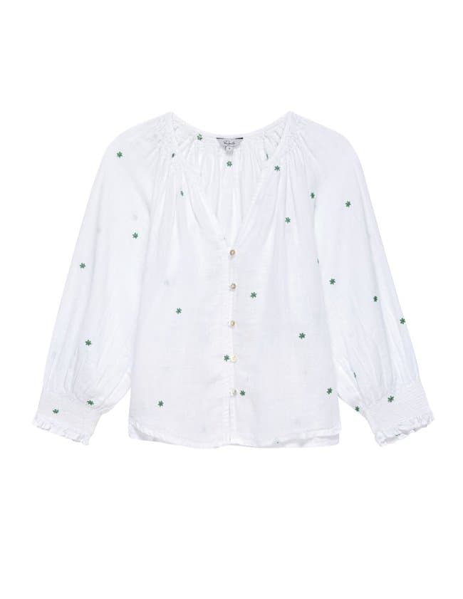 Rails mariah top - green daisy