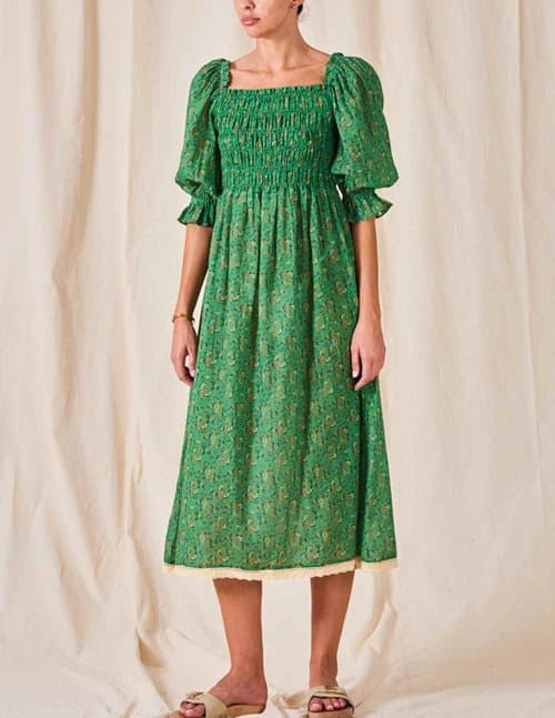 M.A.B.E APPAREL edie print midi dress - multi