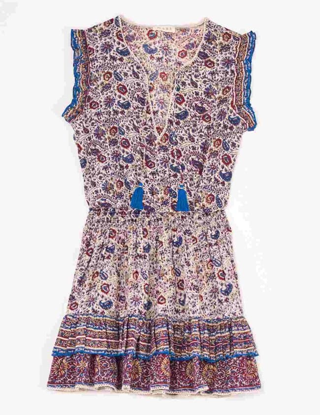 M.A.B.E APPAREL rosa print s/dress - multi