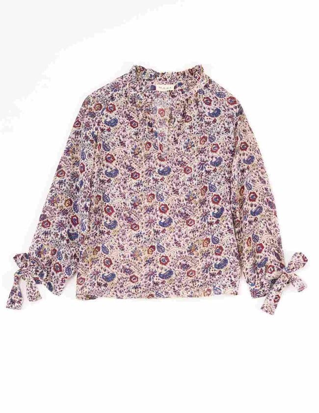 M.A.B.E APPAREL rosa print l/s top - multi