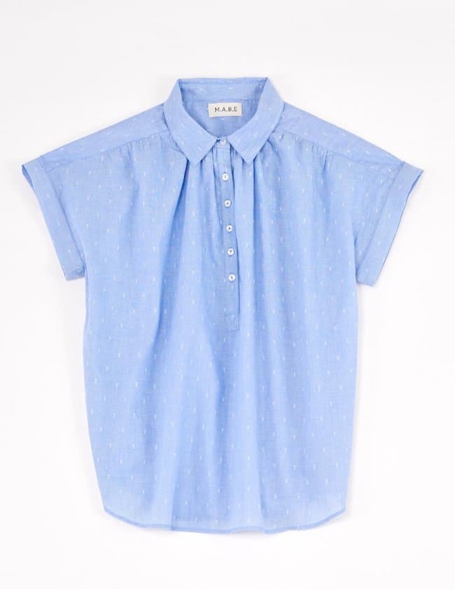 M.A.B.E APPAREL remi s/s top - blue
