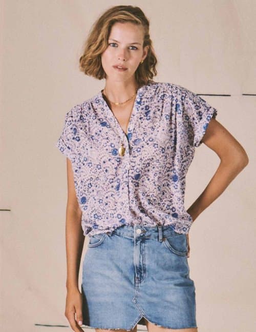 M.A.B.E APPAREL joss print s/s top - multi