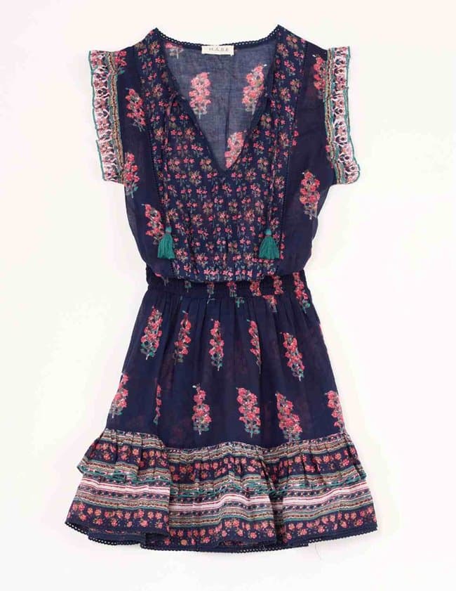M.A.B.E APPAREL flori print sundress - indigo