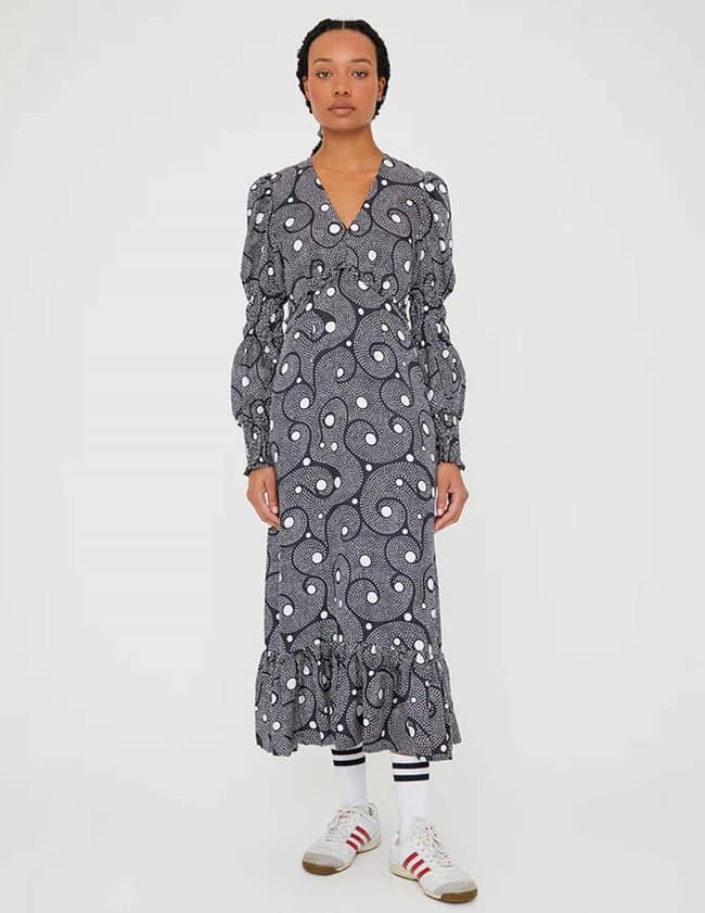 Shrimps Clothing clemente dress - black/white