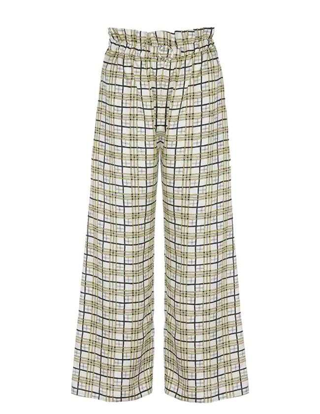 Shrimps Clothing libra trousers - black/yellow/white