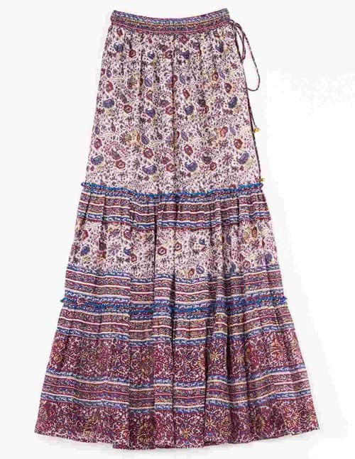 M.A.B.E APPAREL rosa print maxi skirt - multi