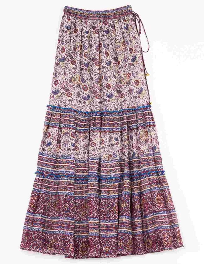 M.A.B.E APPAREL rosa print maxi skirt - multi