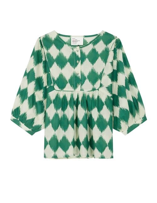 Leon & Harper cotty top - green