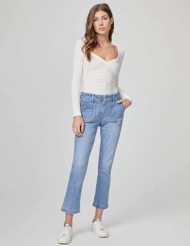 Paige Mayslie Straight Ankle Jeans - Mel