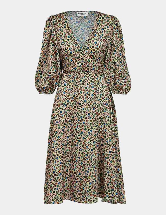 Essentiel Antwerp dilami wrap dress - leopard