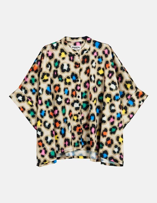 Essentiel Antwerp daxi oversized shirt - leopard