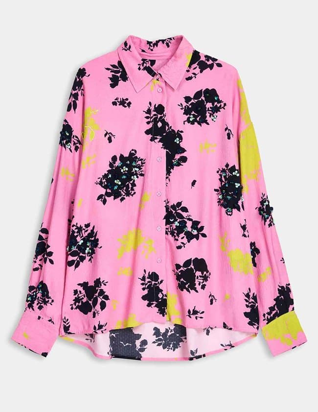 Essentiel Antwerp damsel embroidered shirt - pink